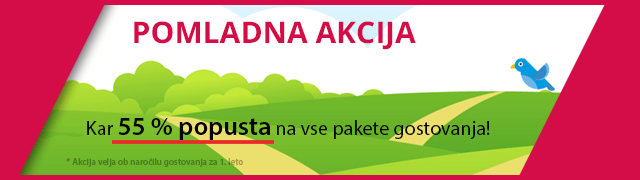 55 % popust na vse pakete gostovanja!