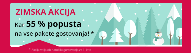 55 % popust na vse pakete gostovanja!