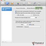 Mac Mail nastavitve - 1.korak